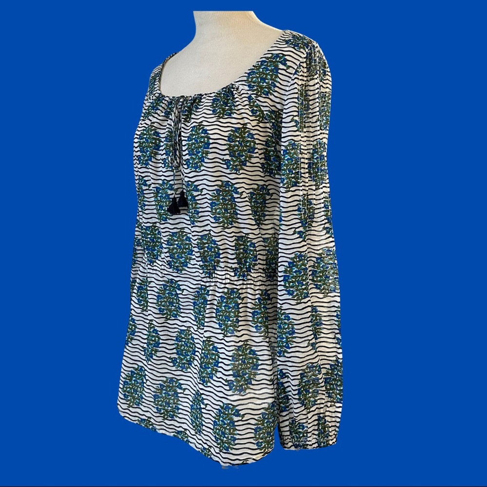 Tory Burch Women’s Evelina Paisley and Stripes Print, Tunic, Size 12, NWOT